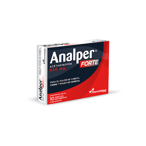 Acetaminofén 650 mg Analper Forte Pharmetique Labs Caja x 10 Tabletas