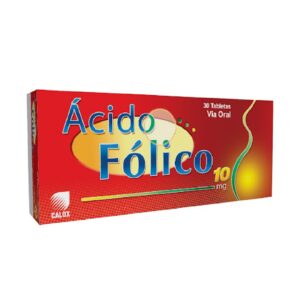 Ácido Fólico 10 mg - 30 tabletas