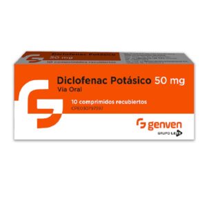 Diclofenac potásico 50mg x 10 comprimidos genven