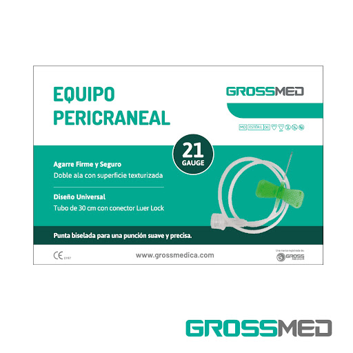Equipo Pericraneal Scalp Grossmed 21 G, 1 Unidad