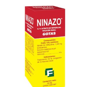 Gotas nasales nitrato nafazolina 0.1% ninazo solución adultos 15ml
