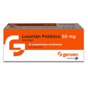 Losartán Potásico 50 mg Genven Caja x 10 Comprimidos