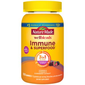 Nature made inmune & superfood vitamina C + D 100 gummies