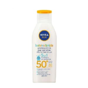 Protector  nivea sun kids piel sensible  + 50 spf x 200ml