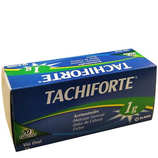 Acetaminofén 1 g Tachiforte Elmor Caja x 20 Tabletas
