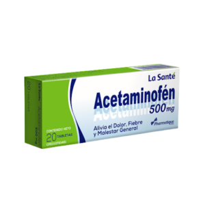 Acetaminofén 500 mg La Santé Caja x 20 Tabletas