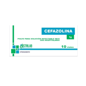 CEFAZOLINA SOD PVO SOL INY 1G X10 DISTRILAB