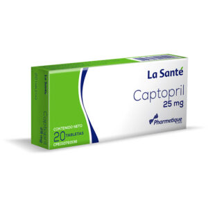 Captopril 25 mg La Sante Caja x 20 Tabletas