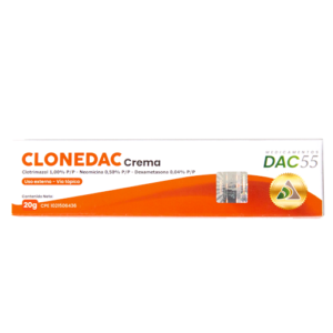 Clotrimazol + Neomicina + Dexametasona 1,0%/0,50%/0,04% Clonedac DAC Crema x 20 gr