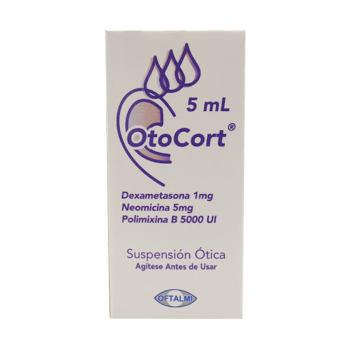 Dexametasona + Neomicina + Polimicina 1mg-5mg-5.000UI Otocort Oftalmi Suspensión Ótica x 5 ml