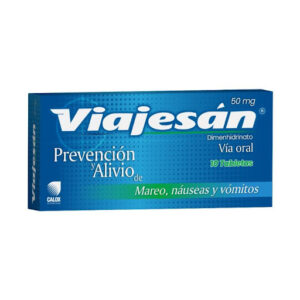 Dimenhidrinato 50 mg Viajesan Calox Caja x 10 Tabletas