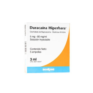 Duracaina Hiperbara 0,5% 3ml 5ampollas Bupivacaina Behrens