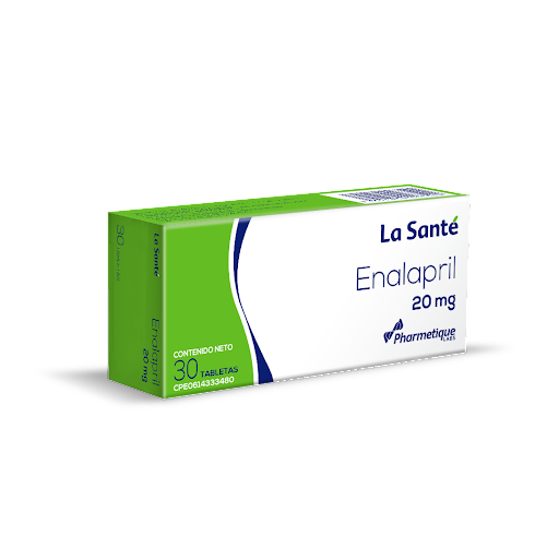 Enalapril 20 mg La Santé Caja x 30 Tabletas