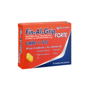 FINALGRIP FORTE (PARACETAMOL +TIRIZINA+FENILEFRINA+DEXTRMET CAJAX10TAB DROTAFARMA