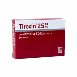 Levotiroxina Sódica 25 mcg Tiroxin Siegfried Caja x 50 Tabletas