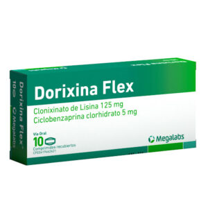 Lisina + Ciclobenzaprina 125mg/5mg Dorixina Flex Megalabs Caja x 10 Comprimidos