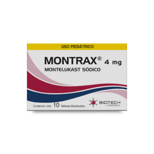 Montelukast Sodico Montrax 4mg x10 Tabletas Masticables Biotech