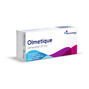 Olmesartán 20 mg Olmetique Pharmetique Labs Caja x 30 Tabletas