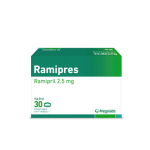 Ramipril 2.5 mg Ramipres Megalabs Caja x 30 Comprimidos
