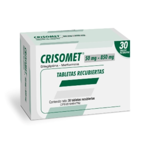 Sitagliptina + Metformina 50mg/850mg Crisomet Laboratorios Farma x 30 Tabletas Recubiertas