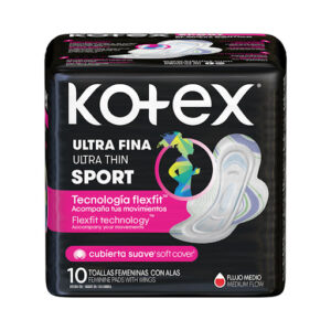 Toallas Sanitarias Kotex Ultrafina Sport x 10 und