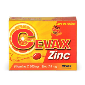 Vitamina C Ácido Ascórbico + Zinc 500mg/7,5mg Cevax Calox x 30 Cápsulas Blandas